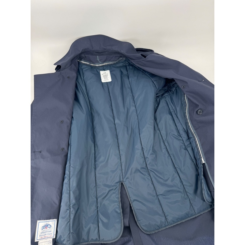 Vintage‎ US Military All-Weather Trench Coat 48R Removable Liner Navy - Picture 3 of 12